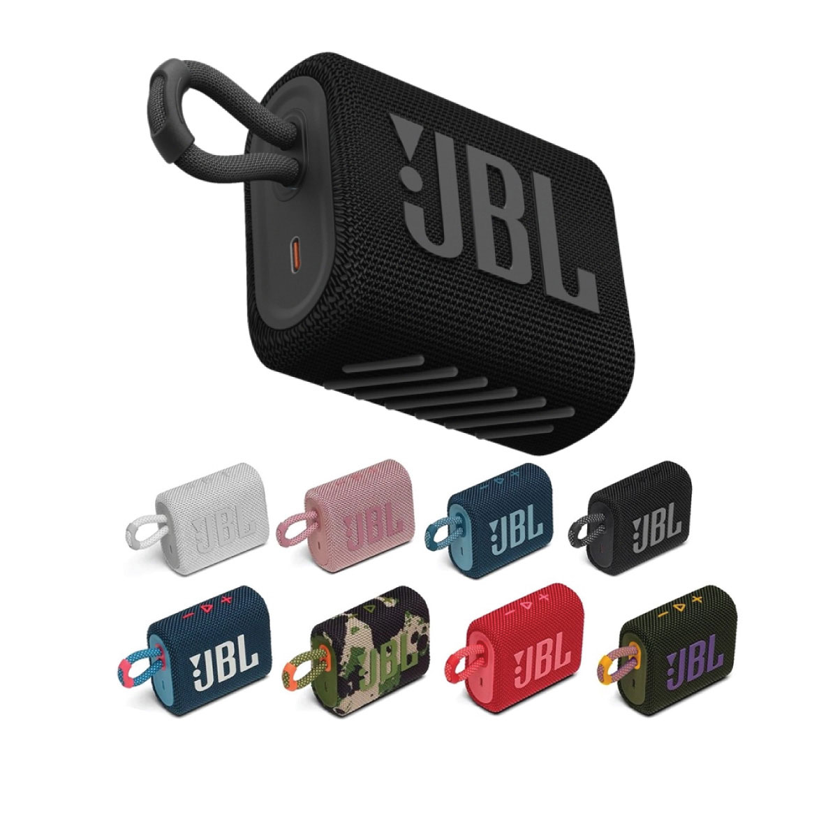 Loa Bluetooth JBL Go 3 nhiều màu sắc để chọn lựa.