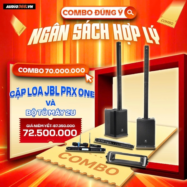 CẶP JBL PRX ONE & TỦ MÁY 2U